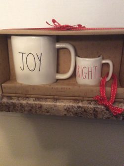 RaeDunn mug and Xmas ornament set