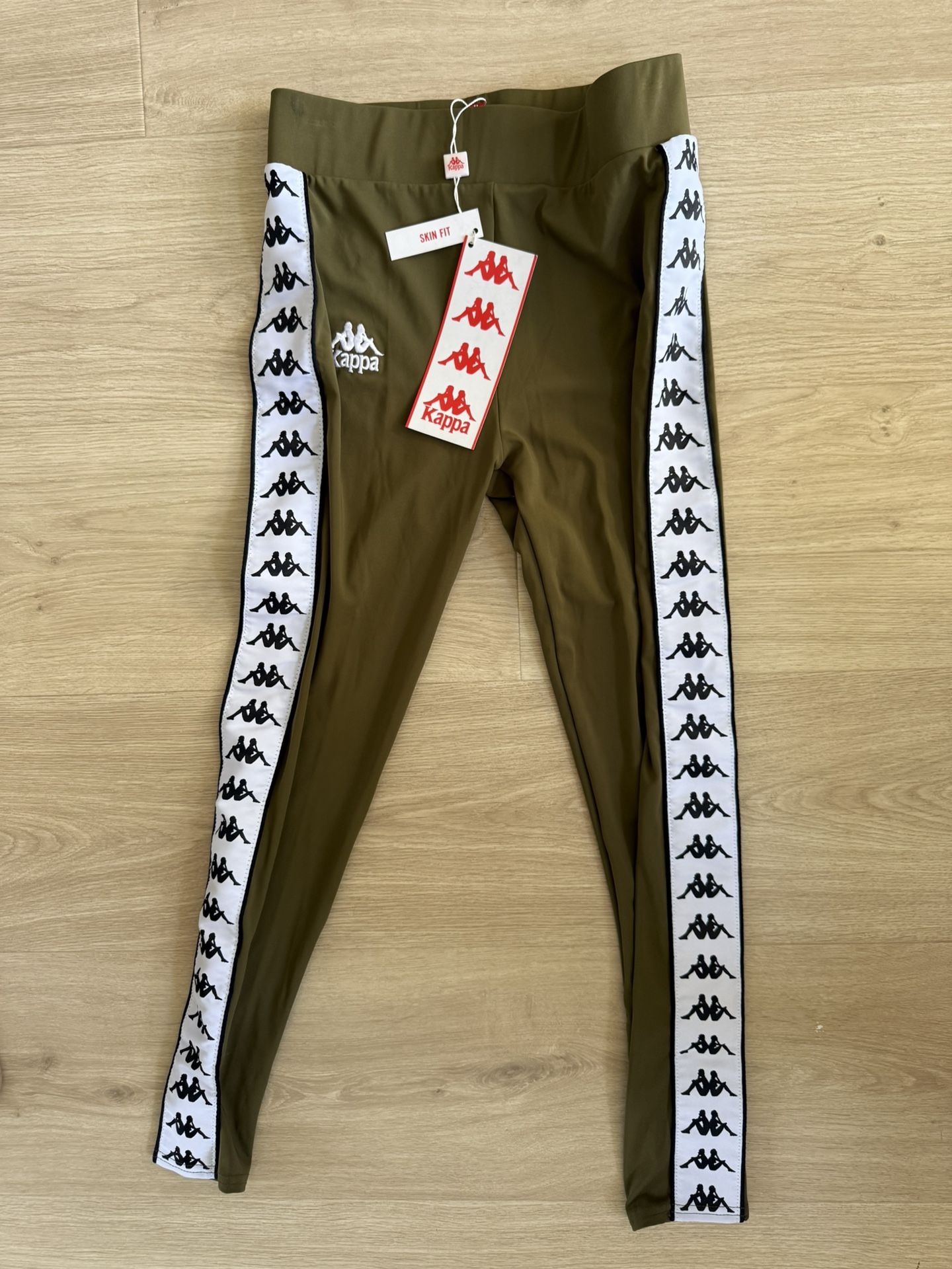 NWT KAPPA 222 Banda Anen Olive Green Leggings Size SMALL