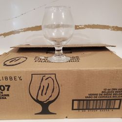 NEW Libbey 3807 Clear Glass Glasses Lot of 11 13 OZ Belgian Beer Drinking bar restaurant 