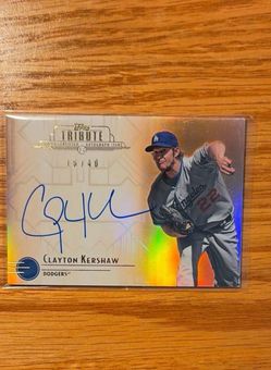 2014 Topps Tribute Clayton Kershaw Autograph Card