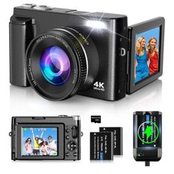 4K Digital Camera – HD Video / 48MP / Vlog Kit – Brand New – $40