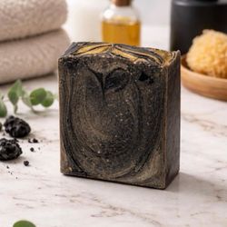 Black & Gold Edition Handmade Soap Bar | Masculine Scent | Cold Process Soap | Artisan Bath Soap