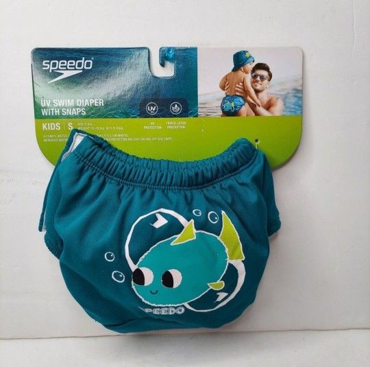 SPEEDO KIDS UV SWIM DIAPER WITH SNAP SIZE S  AGE 6 MO. WEIGH 10-18 LBS
