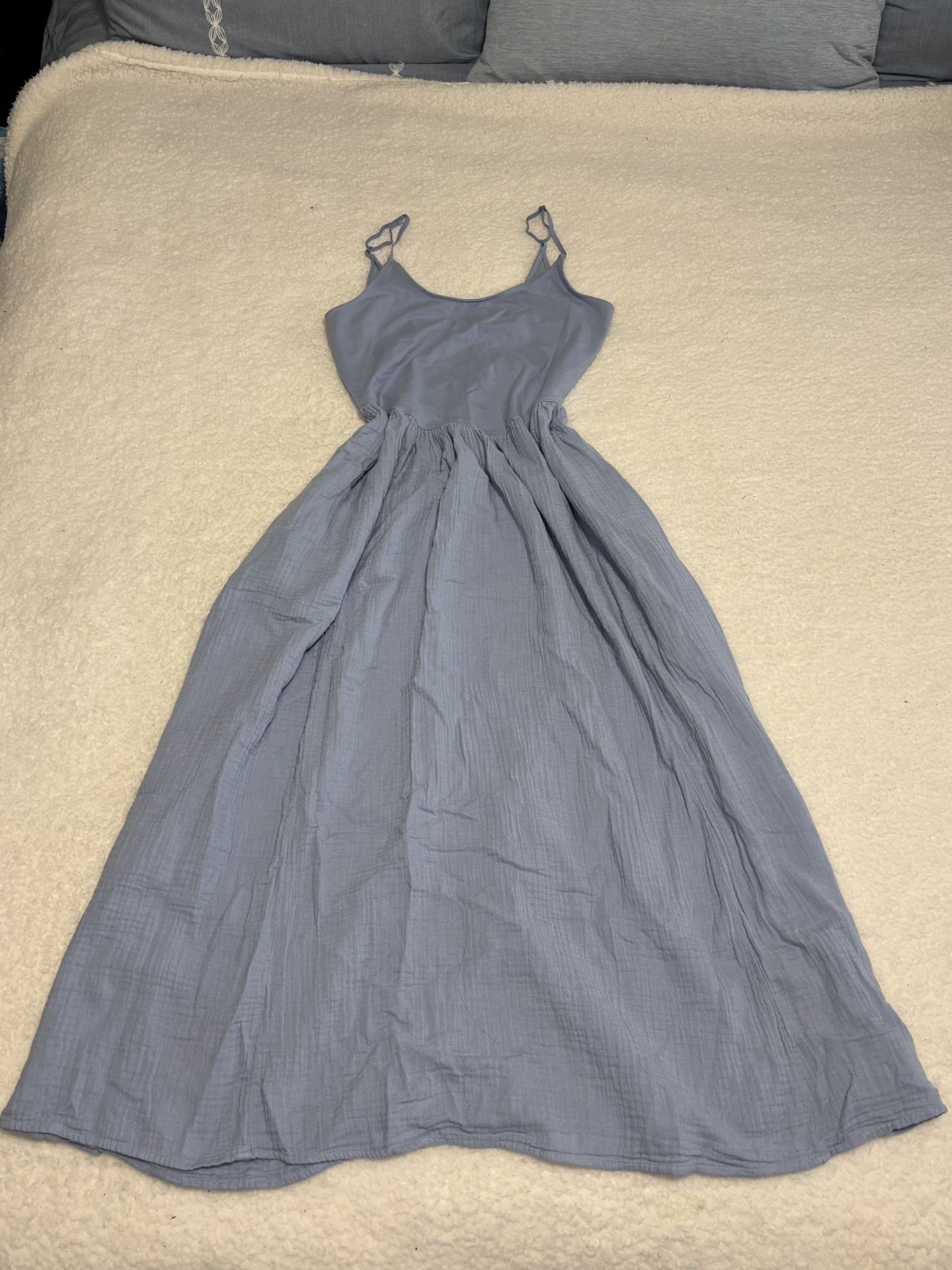 Aerie Women Blue At The Barre Midi Dress