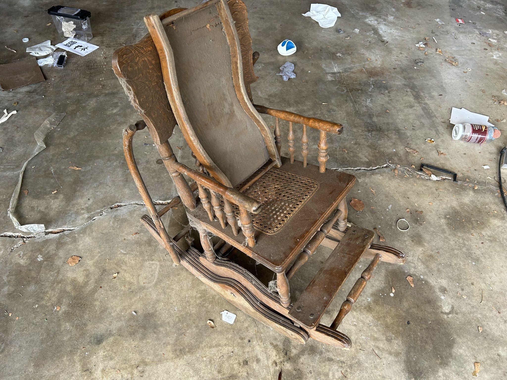 Vintage Kids Rocking Chair With Tray