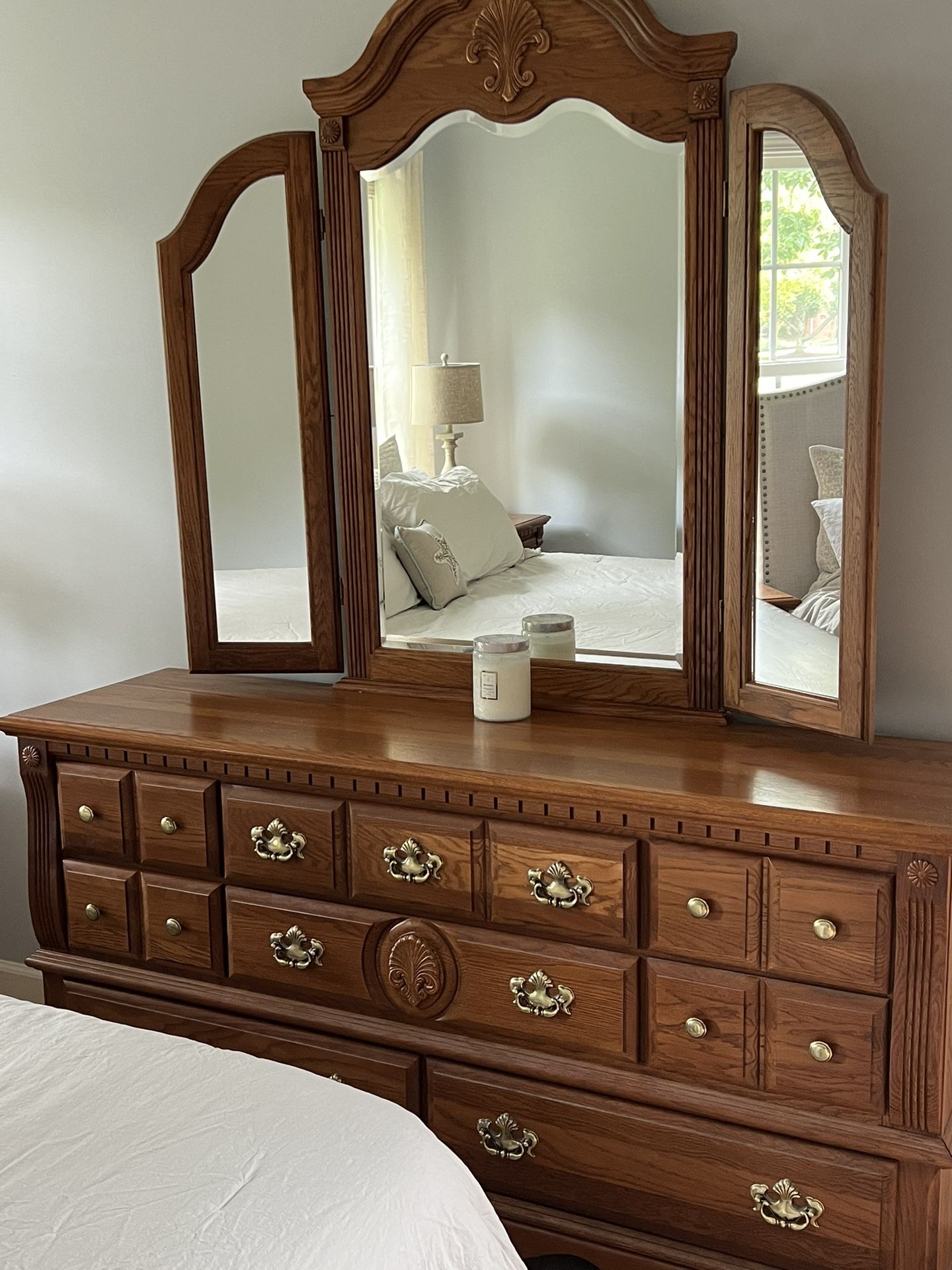 Solid Oak California King Bedroom Set