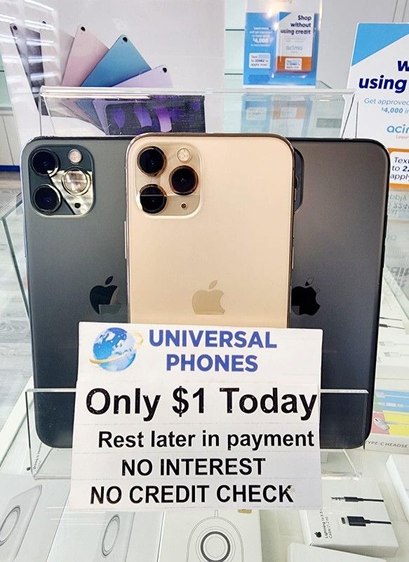 Apple IPhone 11 Pro Max 64gb Unlocked Like New Condition No Defects. $1 Down NO CREDIT CHECK FINANCING