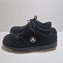 Airwalk Mongo CT AW6300 Work Shoes Men 8.5 Black Comp Toe Slip Resistant Safety
