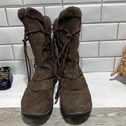 Baffin Kamala Brown Suede Winter Boots Women's size 11