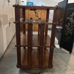 Antique Revolving 4 level Bookcase/shelf – Sargent Mfg. Company – 1883