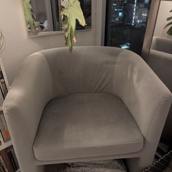 Gray accent chair