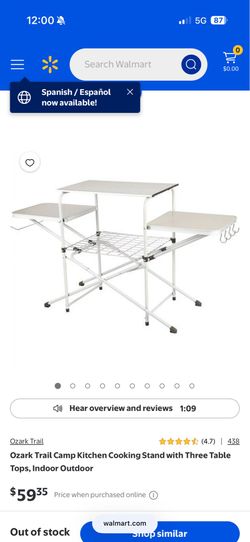 Camping kitchen table