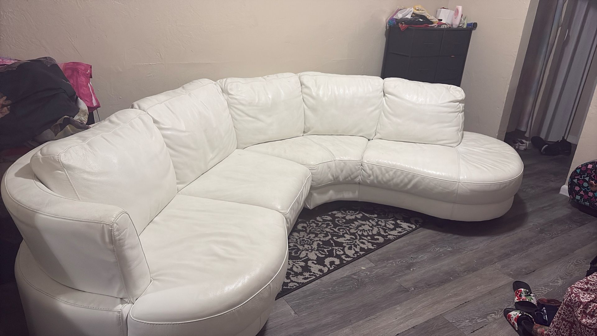 White Leather Sofa