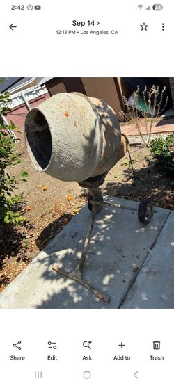 Electric concrete mixer