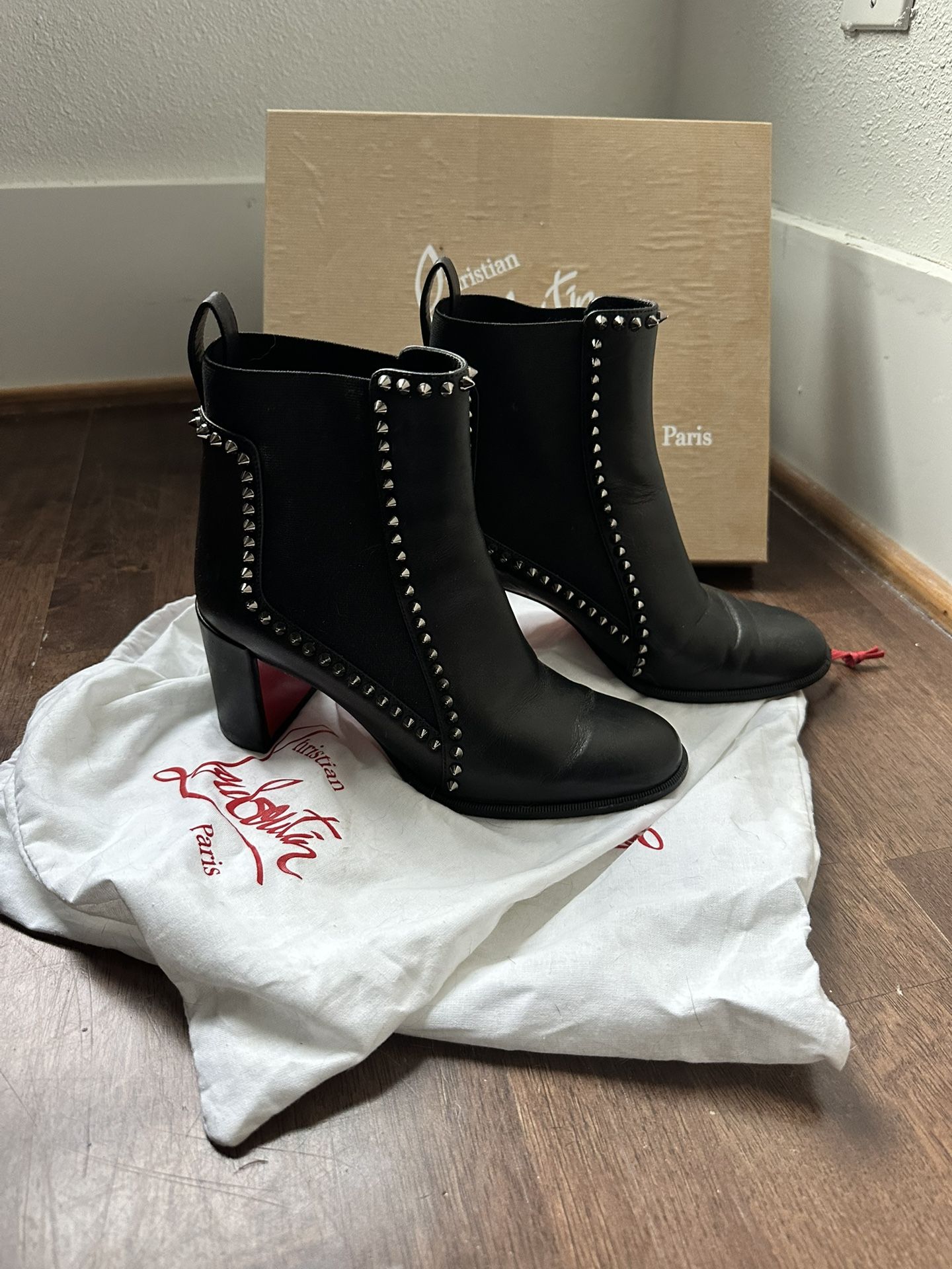 Christian Louboutin Studded Ankle Boots