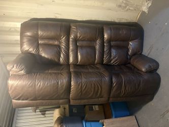 Leather Sofa With Two Ends Electric Reclining