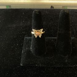 14k Tri Color Butterfly Ring 40359-2