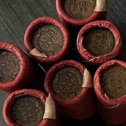 7 Indian Head Ender Wheat Penny Roll (7 Rolls)