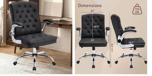 Chair, Mid-Back Ergonomic Executive Desk Chair w