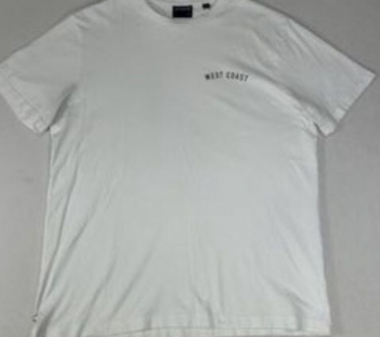 Cuts Clothing Mens XL White Tee Short Sleeve Limited Edition West Coast T Shirt