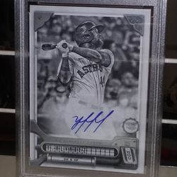 Yordan Alvarez Black/white Auto 