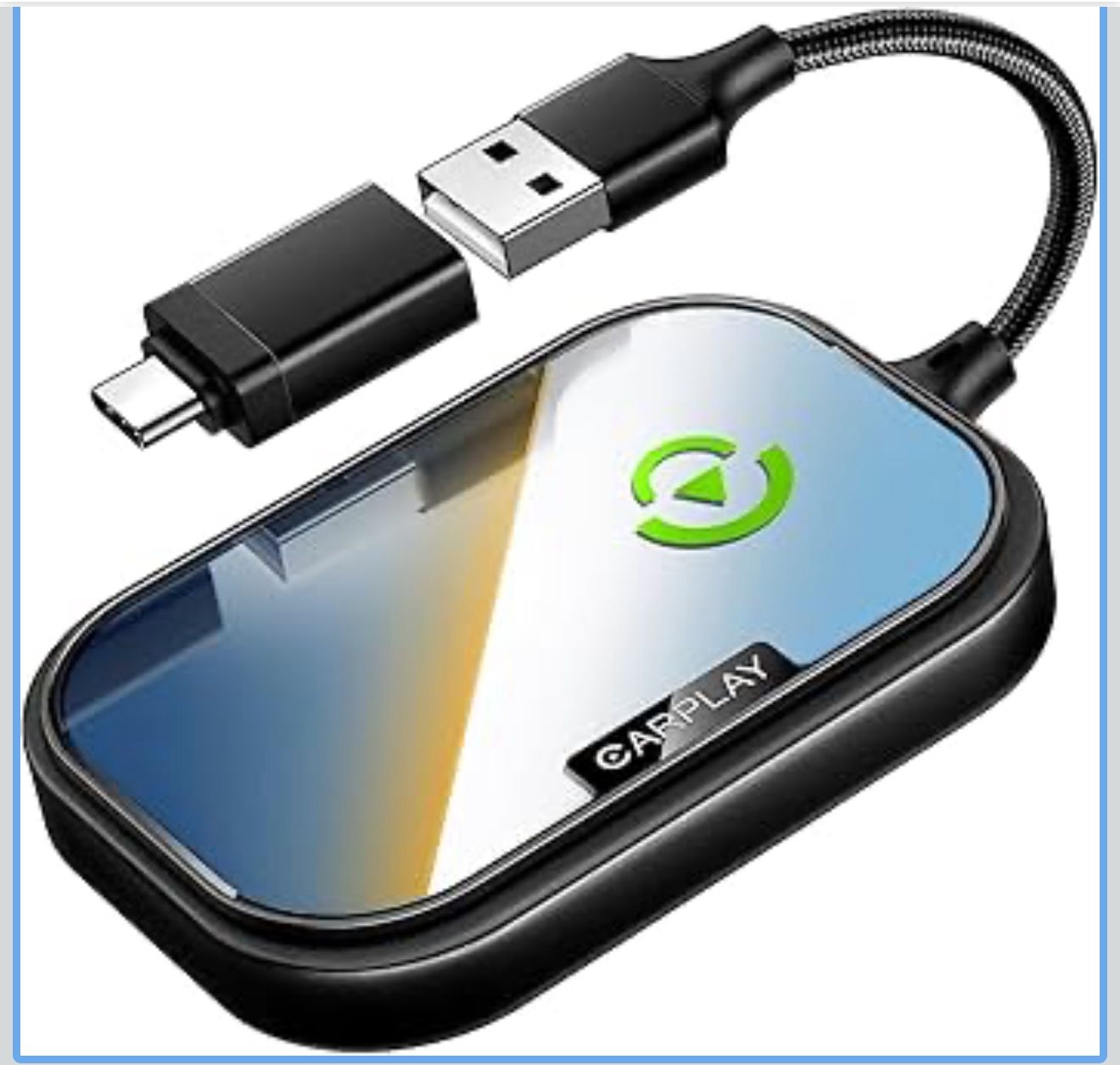 Wireless CarPlay Adapter for Apple iPhone, Converts Factory Wired CarPlay to Wireless CarPlay 2024 Upgrade Plug & Play Auto Connect for Cars from 2015