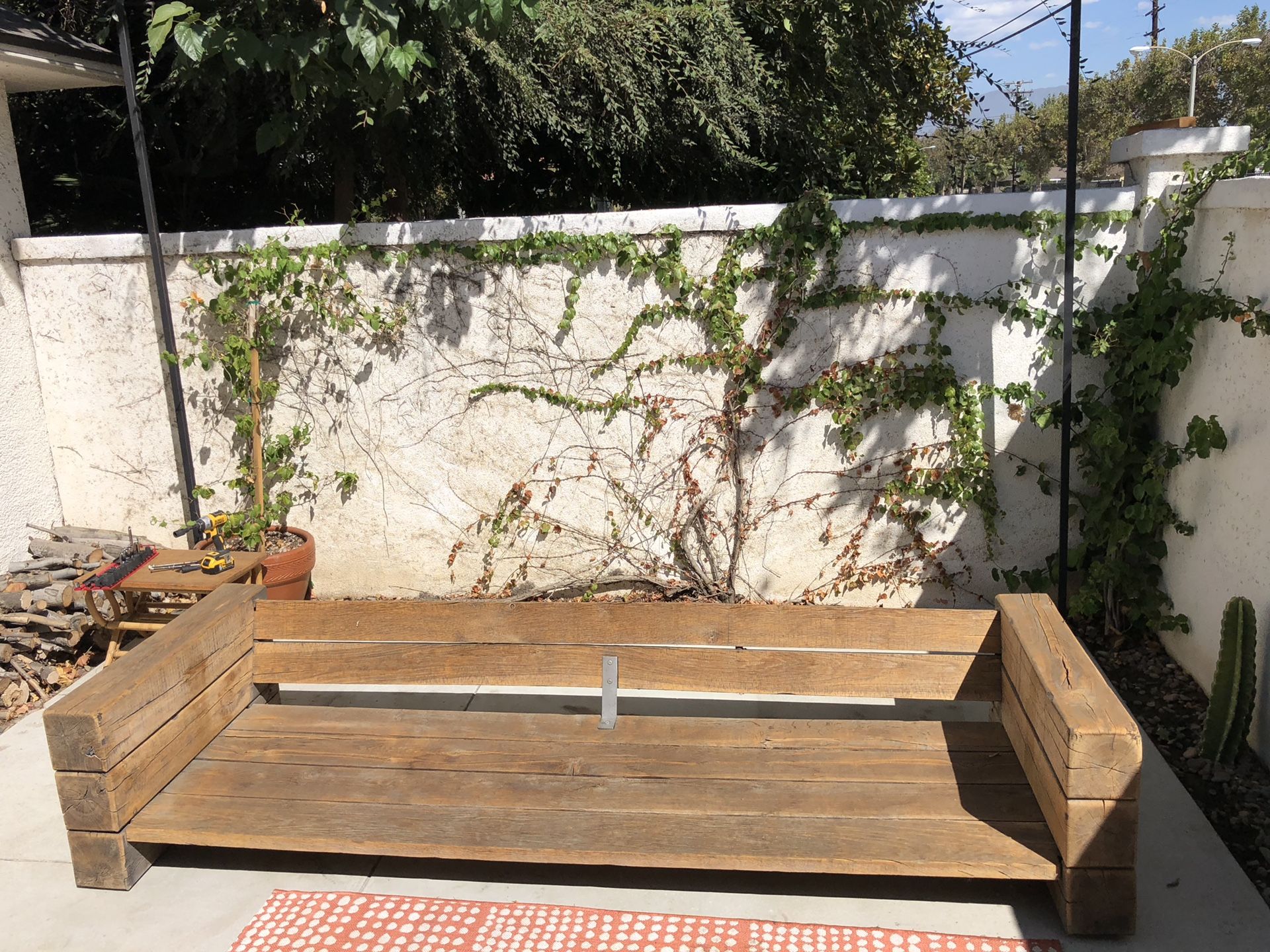 Railroad Tie Outdoor Furniture Bench