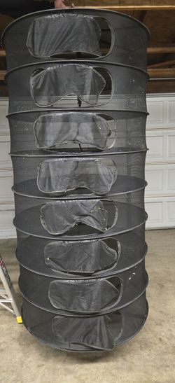  8 Layer Hanging Herb Drying Rack Hanging Net,with Zipper Opening, Detachable Collapsible Mesh, for Drying Herb Plant Bud, Drying Seeds Meat, F