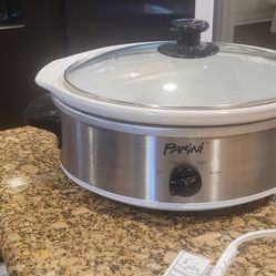 Parini Casserole Cooker Slow Cooker 2.5 Qt. Oven Safe Removable Stoneware