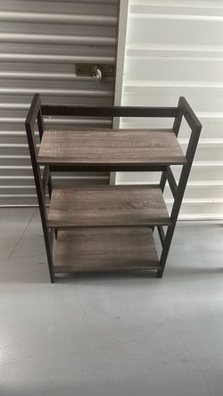 3-Tier Metal and Wood Bookshelf