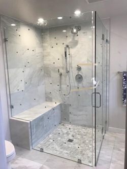 Custom glass doors text (contact info removed)