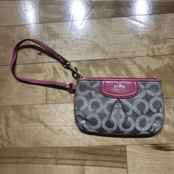 Authentic Coach Pink Wristlet