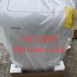 8000BTU Portable AC By Toshiba. Windows HOSE INCLUDED.