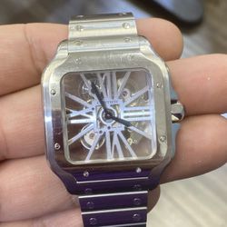 Cartier Skeleton steel  Full Set Rolex Gold Platinum We Buy Watches Chains Rings Diamonds Coins Currency 10k 14k 24k 