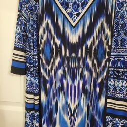 Blue Striped Dress SIZE 18-20