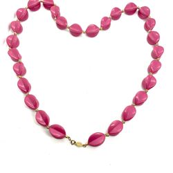 Vintage Napier Pink Beaded Necklace 