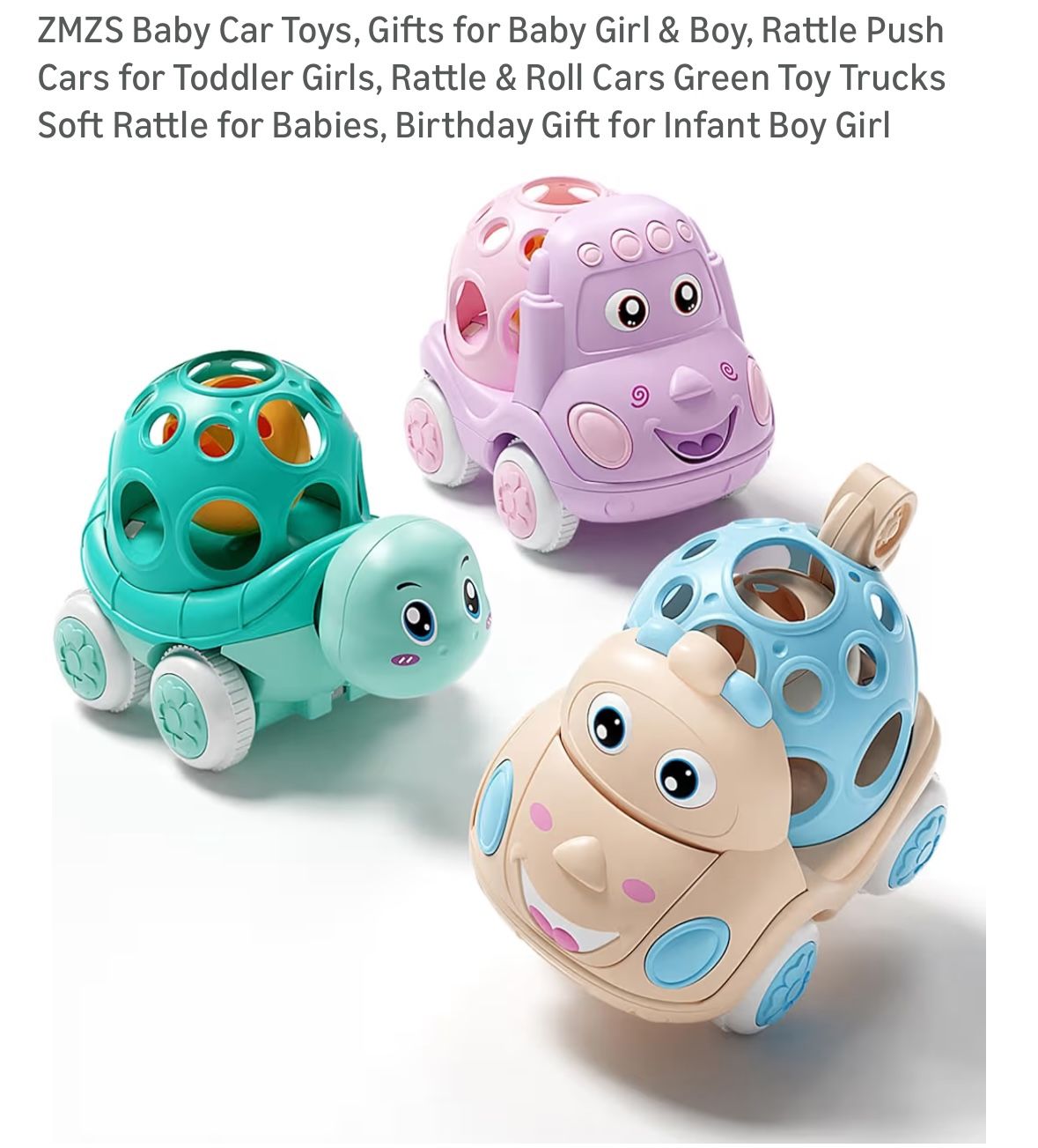 New Baby Soft Car Toys Rattle 3 Pieces