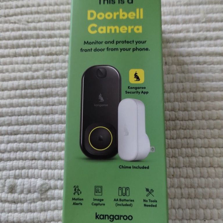 Kangaroo Security Photo Doorbell Camera + Chime 