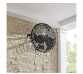 Hampton Bay 18 in. 3-Speed High Velocity Black Wall Mount Fan - New