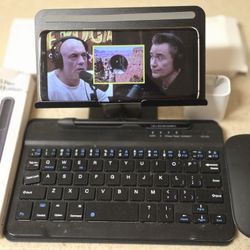 Mobile Desktop Stand w/wireless mouse, keyboard & Samsung S-pen Stylus 
