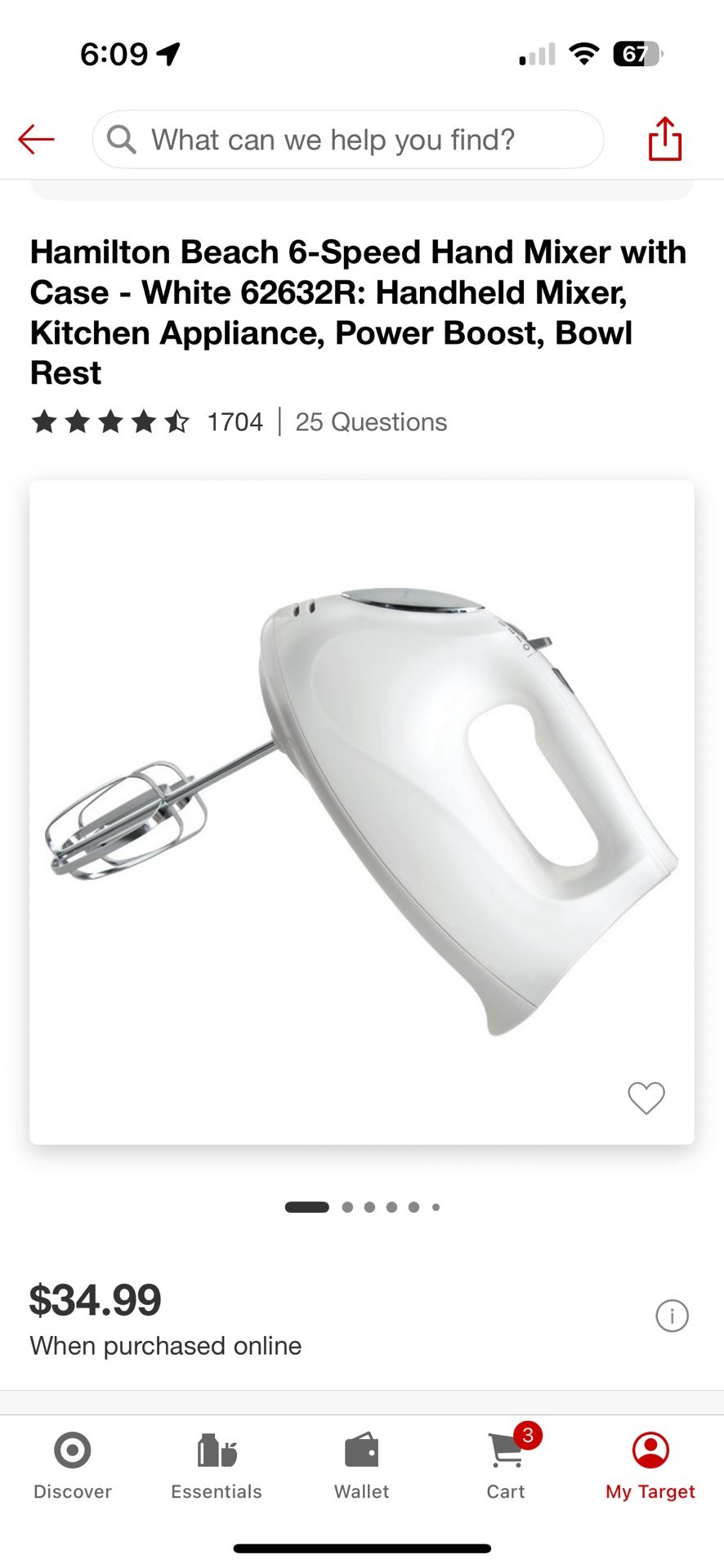 Hamilton Beach Hand Mixer