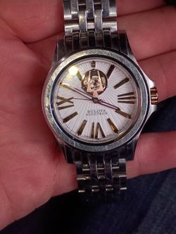 Bulova Accuswiss Kirkwood Sapphire Automatic White Mens Watch 63A125 Swiss Made