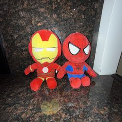 Iron Man and Spider-Man Stuffed Animals