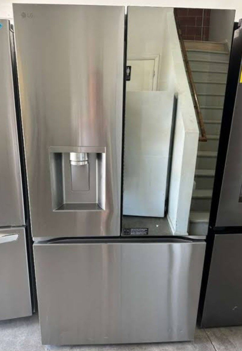 LG COUNTER DEPTH GLASS MIRROR INSTAVIEW SMART FRENCH DOOR REFRIGERATOR WITH CRAFT ICE