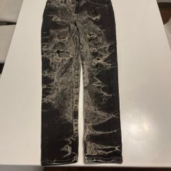 Medium mans black jeans with rips