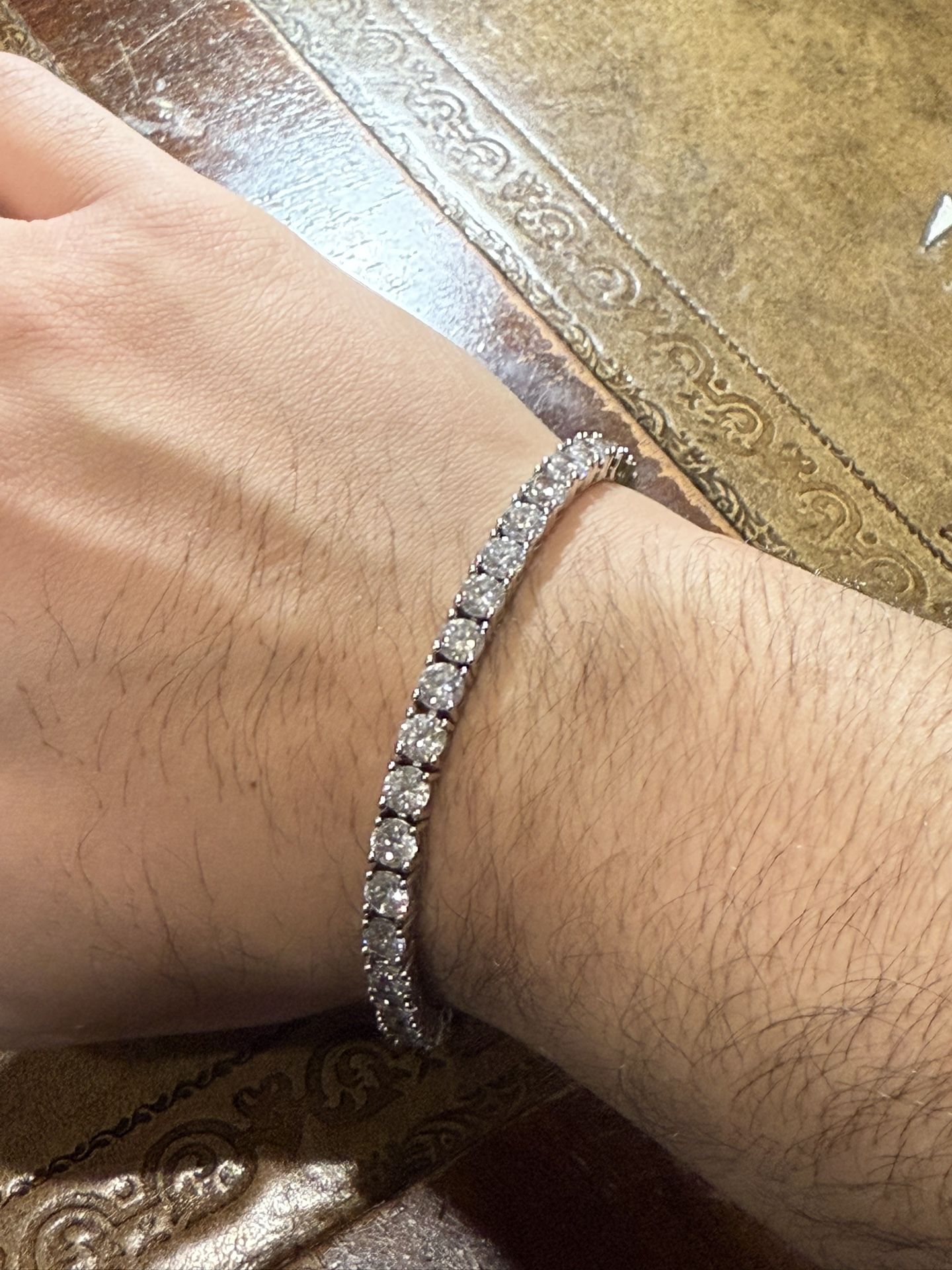 Diamond Tennis Bracelet in White Gold- 5mm