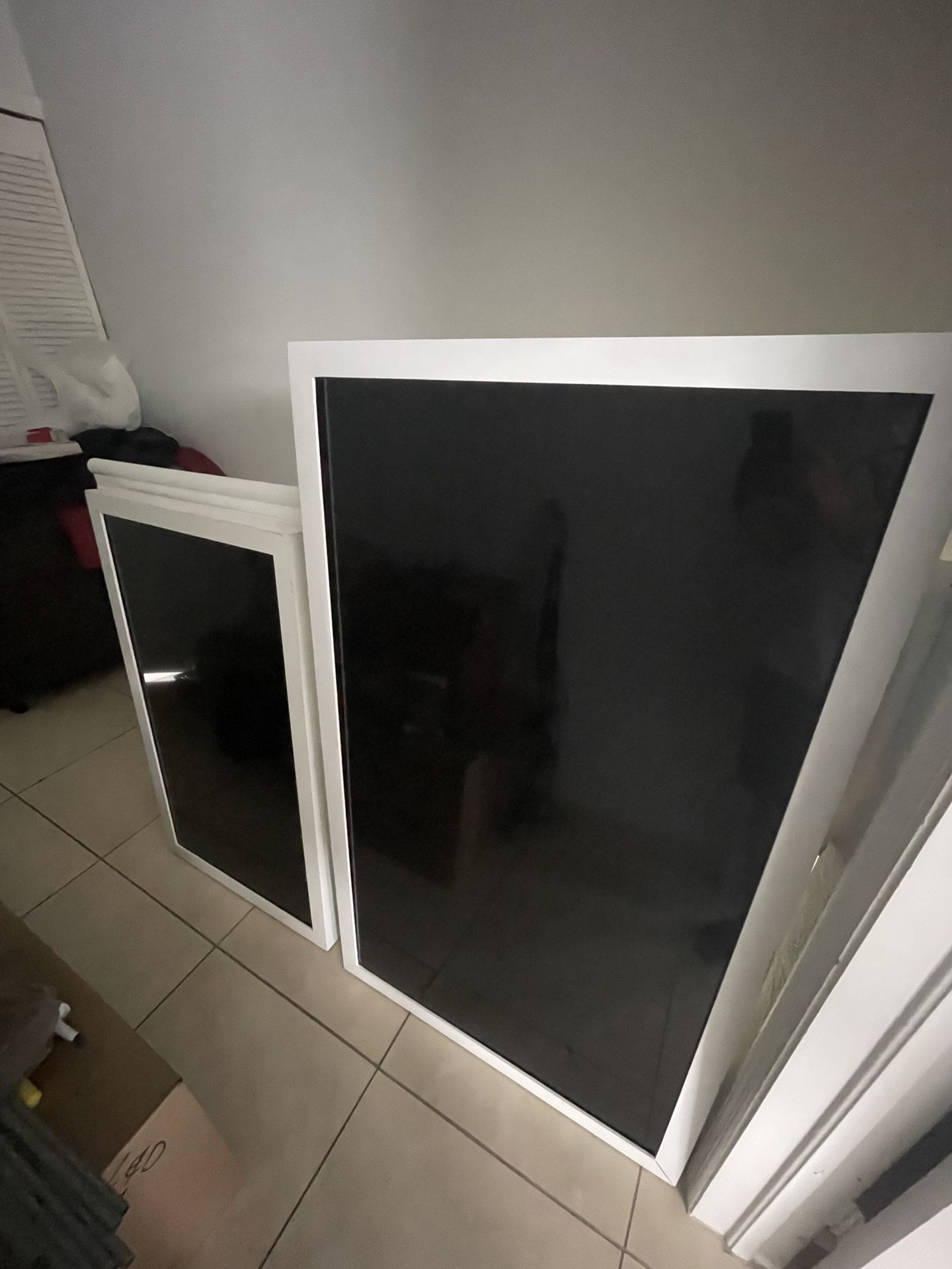 2 Samsung TVs 55” & 43”- Custom Wooden Frames Optional