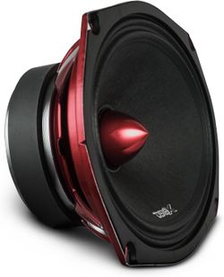  DS18 PRO-X694 BM Loudspeaker - 6x9, Midrange, Red Aluminum Bullet, 400W Max, 200W RMS, 4 Ohms - Premium Quality Audio Door Speakers for Car,Truck and