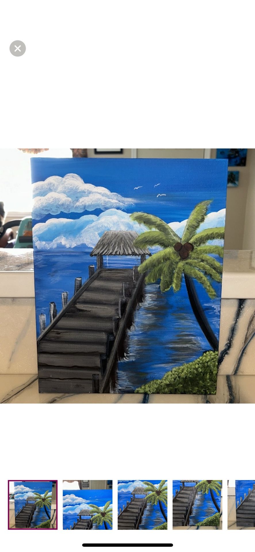 Homemade Beach Painting