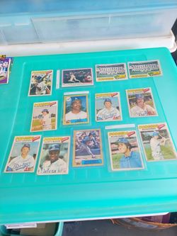 Hold dodgers beisbol cards (13 cards)